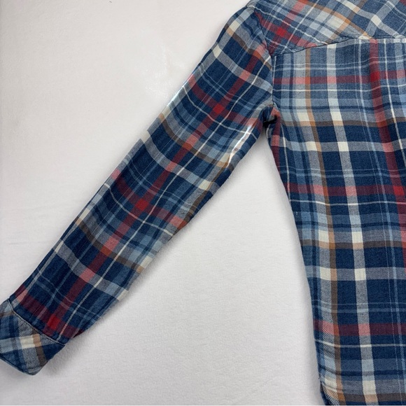 Anthropologie~ Cloth & Stone Women’s Small Soft Long Sleeve Plaid Button Up Top - Picture 10 of 12